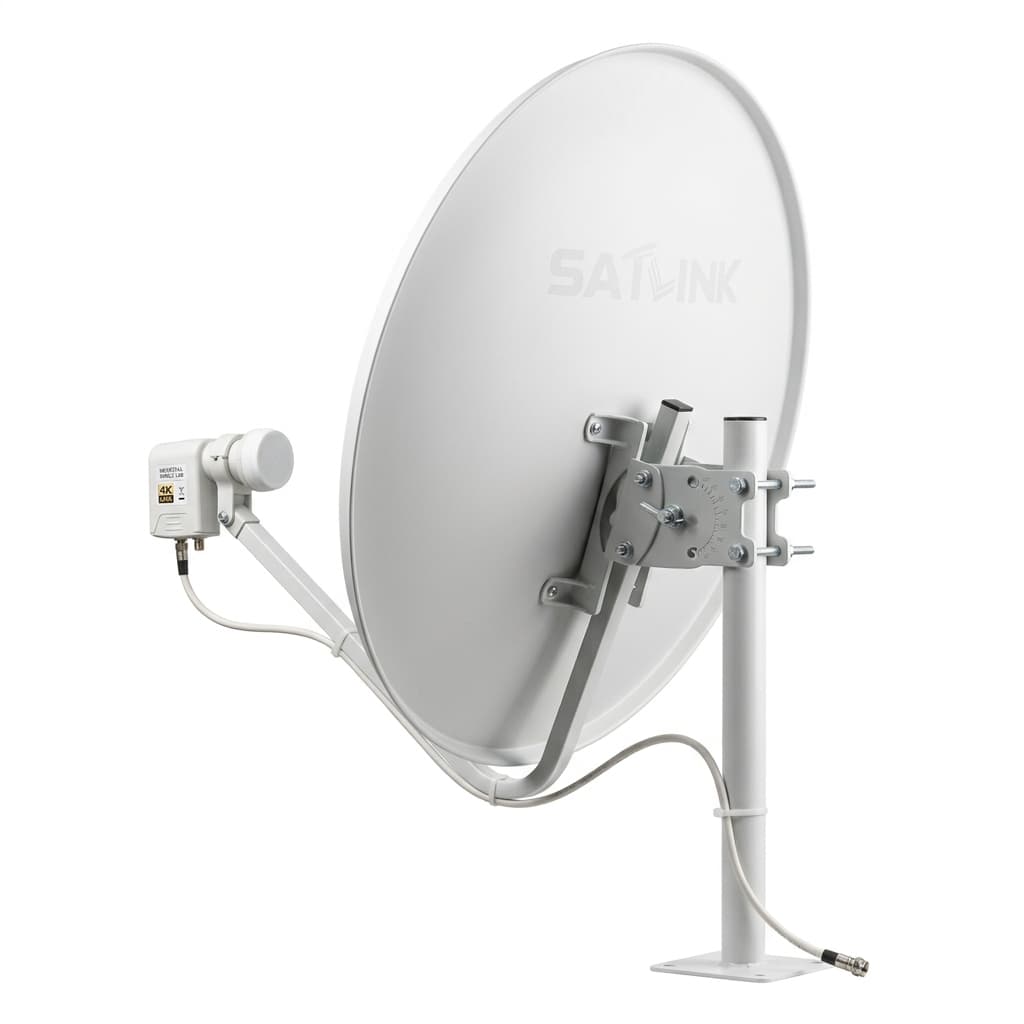 Antena Parabólica Offset 90cm em Alumínio Reforçado + LNB Universal